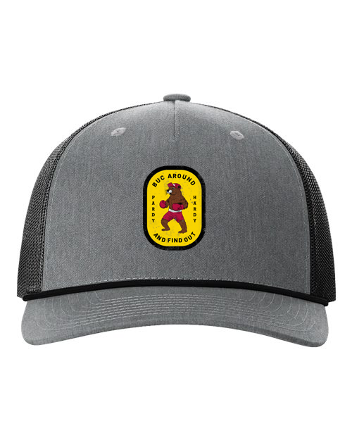 Buc around and find out trucker hat in grey 