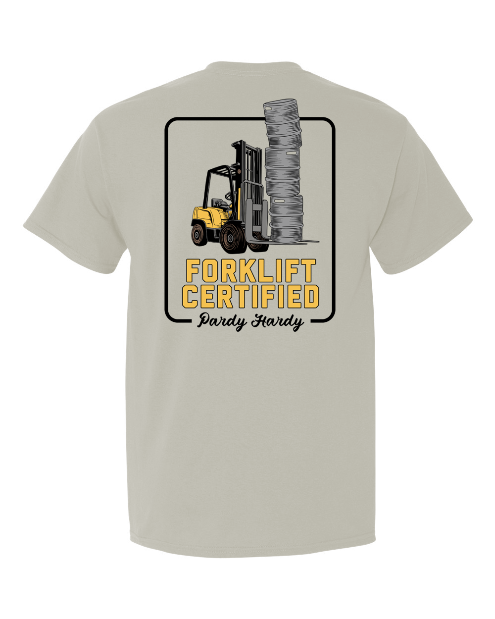 This shirt isn't just a fashion statement; it's a badge of honor for those who know their way around both heavy machinery and a good brew. With a playful twist on the classic forklift certification, this tee celebrates the unsung heroes of the warehouse and the beer enthusiasts who keep the taps flowing.