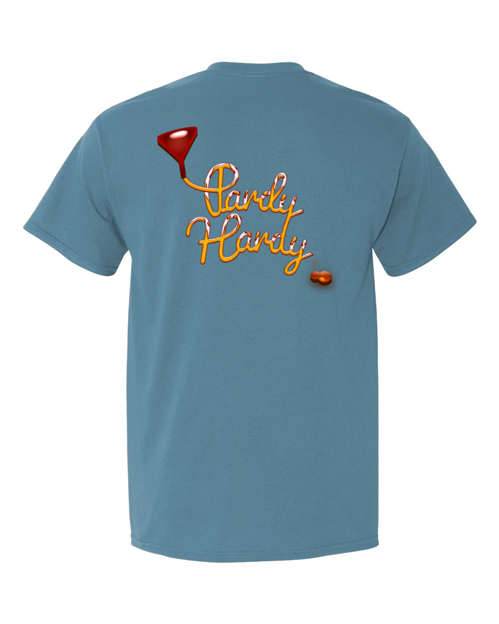 This shirt (not the funnel, please don't chug directly from the shirt) tells the world you're here for good times and efficient beverage consumption. No more fumbling with tiny glass openings - let the party flow freely (responsibly, of course).